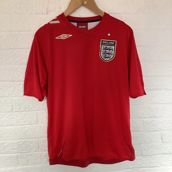 Retro Umbro 2006 England Away Shirt - Size L - Red - P2P 22” Immaculate Cond - Picture 5 of 8